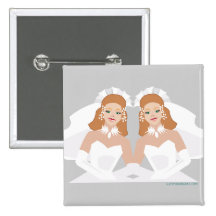 Gay Lesbian Wedding Favours Pins