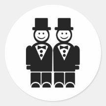 Gay Marriage Round Stickers