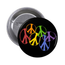 Gay Peace Symbols Button