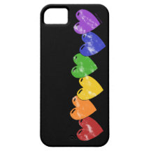 Gay Pride Hearts iPhone 5 Case