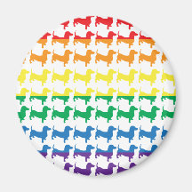 Gay Pride Rainbow Dachshunds Magnets