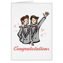 Gay Wedding Card (men) Customisable