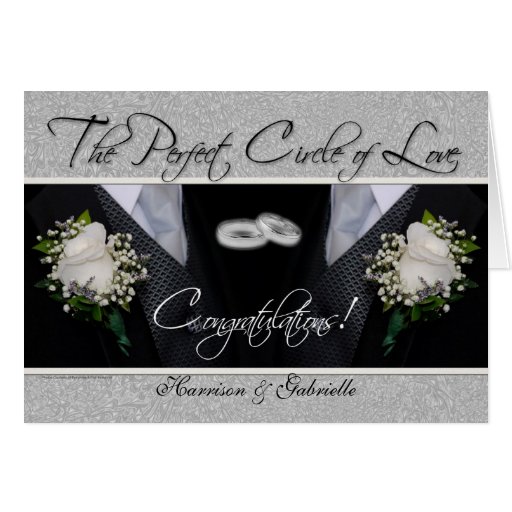 Gay Wedding Congratulations Personalised Card