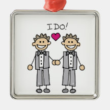 Gay Wedding Groom Ornaments