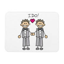 Gay Wedding Groom Rectangle Magnet