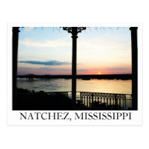 Gazebo Sunset in Natchez, Mississippi Postcard