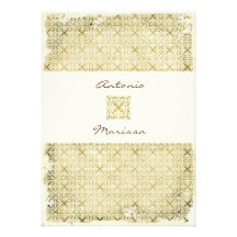 GC | ELEGANT VINTAGE GOLD INVITATION