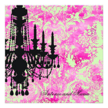 GC | Jolie Chandelier Lime Pink Damask Announcement