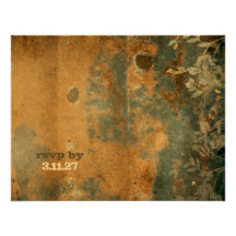 GC | Lusciously Rustic RSVP  | Golden Metallic Invitation