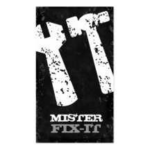 GC Mr. Fix It White Concrete Business Card Template