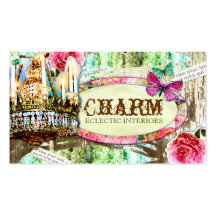 GC | Shabby Vintage Charm Chipped Paint Business Card