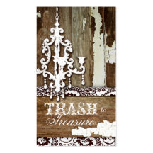 GC | Trash to Treasure Chandelier Business Card Template