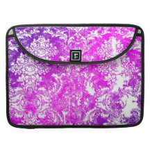 GC Vintage Electric Raspberry Damask Grunge Sleeves For MacBook Pro