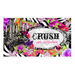 GC | Vintage Lime Crush Charm Jungle Zebra Business Card Template