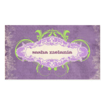 GC | Vivaciously Violet "Aged" Business Card Templates