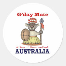 G'Day Mate Koala Stickers