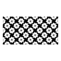 Gear wheels seamless pattern photo card
