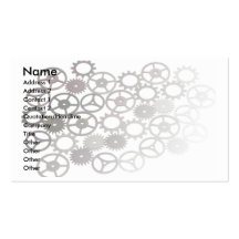 Gears, Name, Address 1, Address 2, Contact 1, C... Business Card