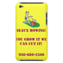 Geaux Mowing! iPod Case-Mate Cases