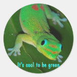 Gecko viewpoint - It's cool to be green Stickers