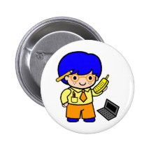 Geek Boy 2 Pinback Button