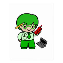 Geek Boy Post Card