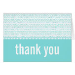 Geek Chic Binary Code Thank You Card, Aqua