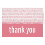 Geek Chic Binary Code Thank You Card, Pink