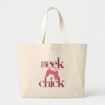 Geek chick tote bag