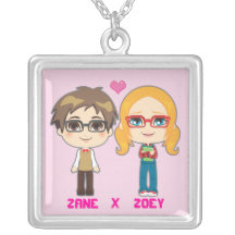 Geek Couple Personalized Necklace