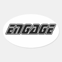 Geek Engage Oval Sticker
