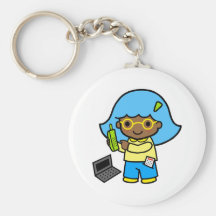 geek girl 1 key chain