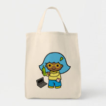 geek girl 1 tote bag