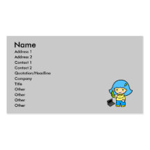 geek girl 2 business card template