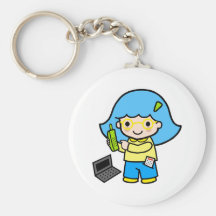 geek girl 2 key chains