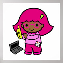 geek girl print