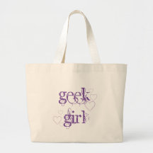 Geek girl tote bags