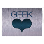 Geek Love (Heart) Card, Dark Blue