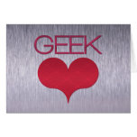 Geek Love (Heart) Card, Dark Pink