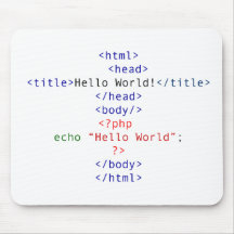 Geek php Greeting Mouse Pad