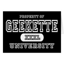 Geekette University Dark Greeting Cards