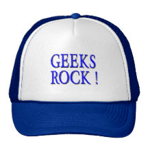 Geeks Rock !  Blue Mesh Hat