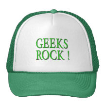 Geeks Rock !  Green Mesh Hat