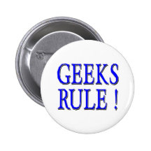 Geeks Rule !  Blue Pin