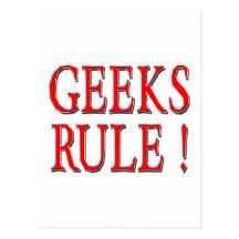 Geeks Rule !  Red Post Card