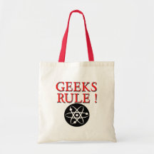 Geeks Rule !  with Atom Canvas Bag