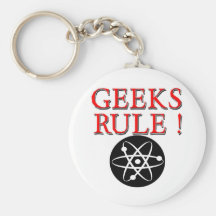 Geeks Rule !  with Atom Keychain