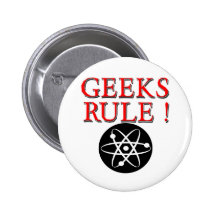 Geeks Rule !  with Atom Pinback Button