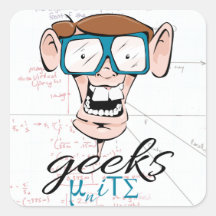 Geeks Unite Square Sticker
