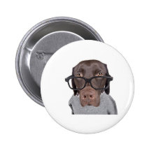 Geeky Dawg Pinback Button